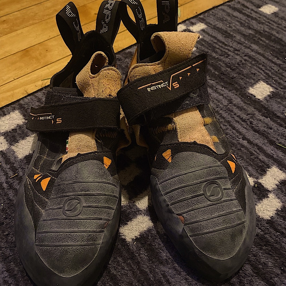 Scarpa Instinct Black and Orange Climbing Shoes